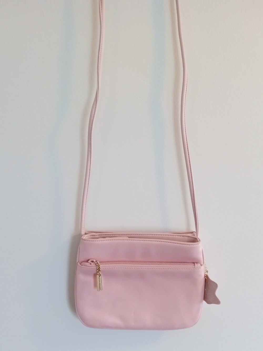 Giani Bernini Pink Crossbody Bag with Gold Hardware